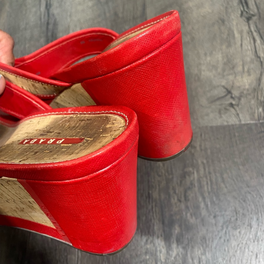 Prada Platform Wedge Sandals - image 8